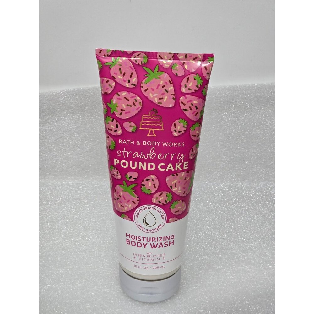 Bath & Body Works Strawberry Pound Cake Moisturizing Body Wash Shea Butter
